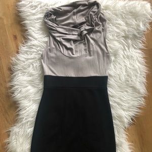 Gray and Black Dress